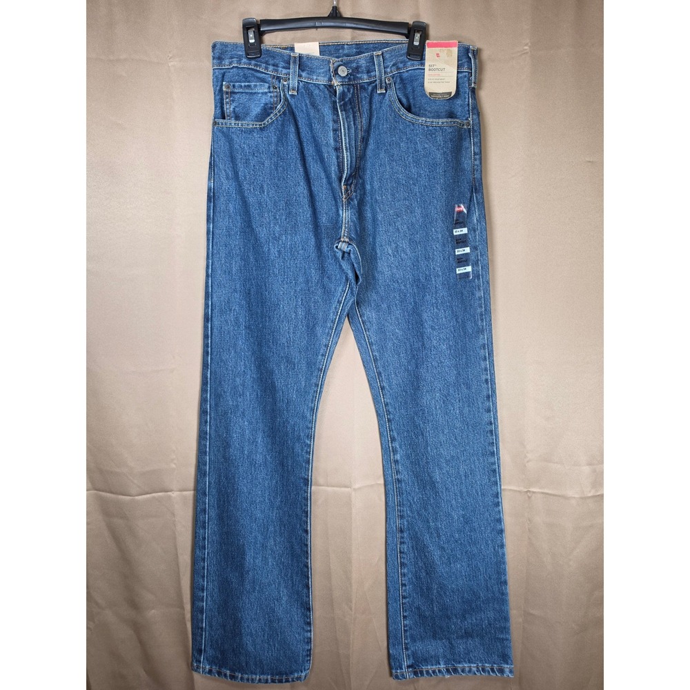 Levis 517 Bootcut Jeans Mens 33x34 Medium Wash Blue Denim 100% Cotton NWT